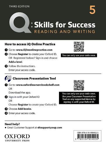 Q: Skills for Success: Level 5: Reading and Writing Teacher's Access Card