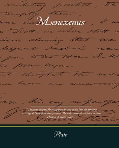 Cover image for Menexenus