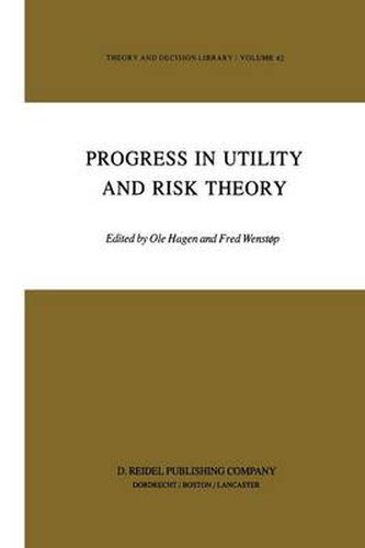 Cover image for Progress in Utility and Risk Theory