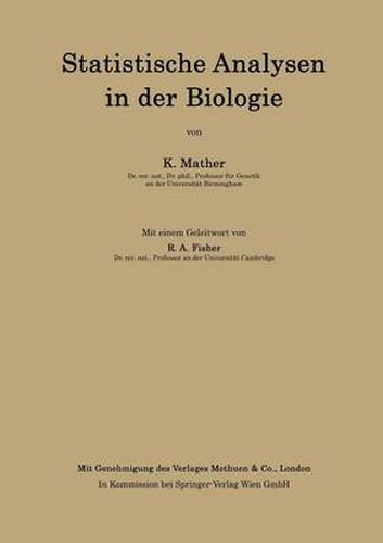 Statistische Analysen in der Biologie