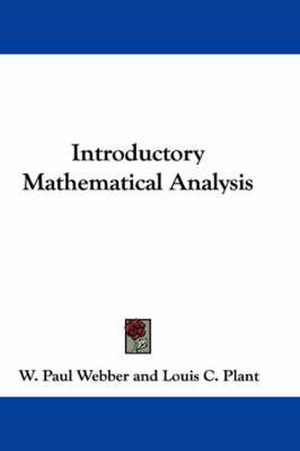 Cover image for Introductory Mathematical Analysis