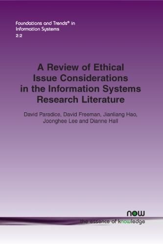 Cover image for A Review of Ethical Issue Considerations in the Information Systems Research Literature