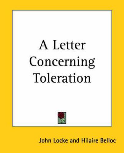 Cover image for A Letter Concerning Toleration