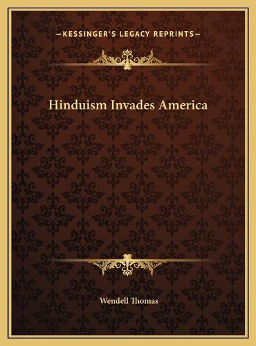 Cover image for Hinduism Invades America