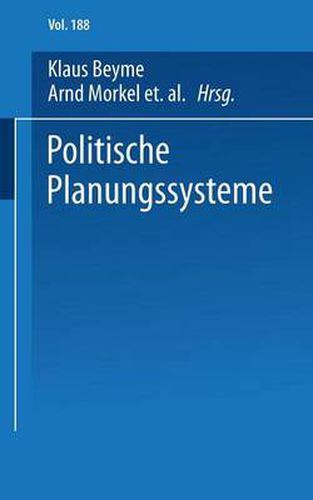 Cover image for Politische Planungssysteme