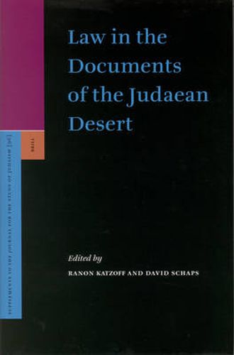 Cover image for Law in the Documents of the Judaean Desert