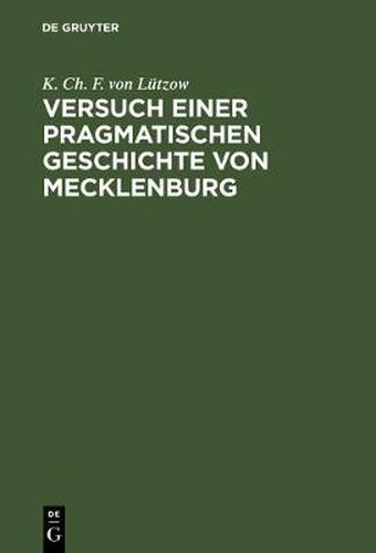 Cover image for Versuch einer pragmatischen Geschichte von Mecklenburg