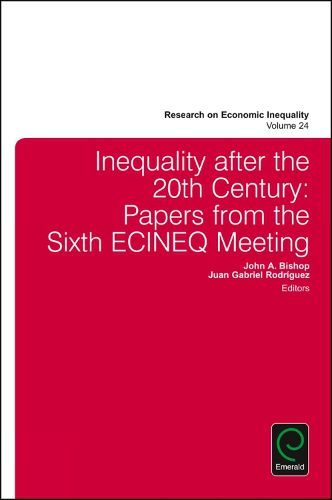 Cover image for Inequality after the 20th Century: Papers from the Sixth ECINEQ Meeting