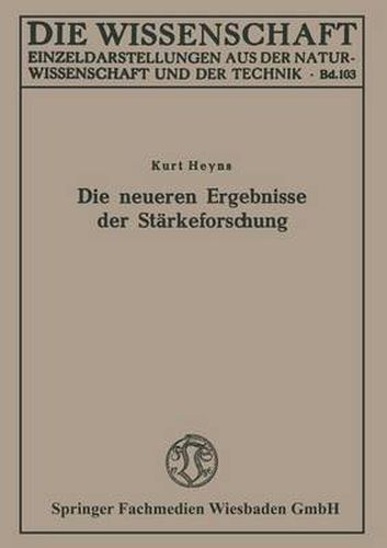 Cover image for Die Neueren Ergebnisse Der Starkeforschung