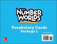 Cover image for Number Worlds Levels A-E, Vocabulary Cards