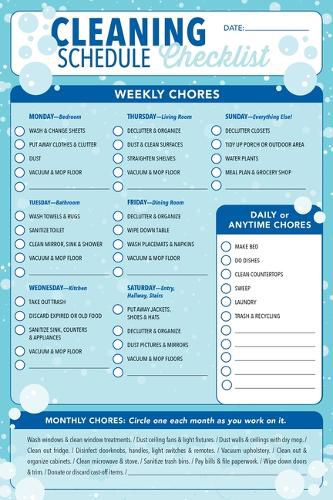 Cover image for Cleaning Schedule Checklist Note Pad (60 Sheets)