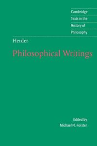 Cover image for Herder: Philosophical Writings