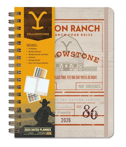 Cover image for 2026 Yellowstone: The Dutton Ranch 13-Month Weekly Planner