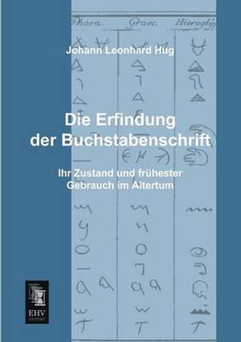 Cover image for Die Erfindung Der Buchstabenschrift