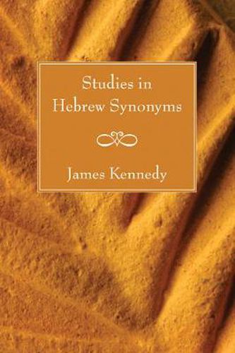 Cover image for Studies in Hebrew Synonyms