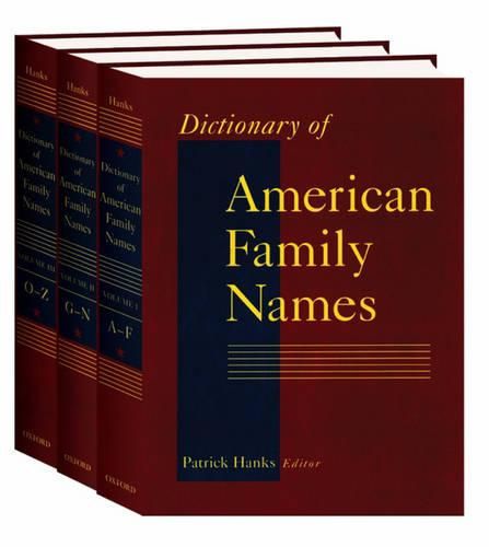 Cover image for Dictionary of American Family Names