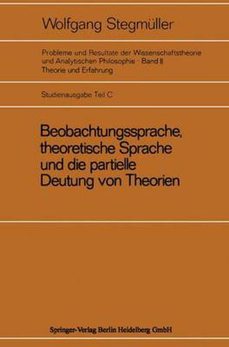 Cover image for Beobachtungssprache, Theoretische Sprache Und Die Partielle Deutung Von Theorien