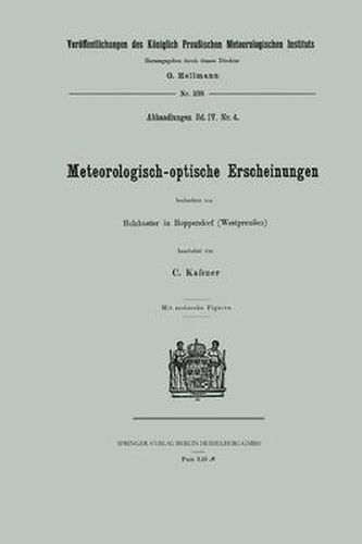 Cover image for Meteorologisch-Optische Erscheinungen