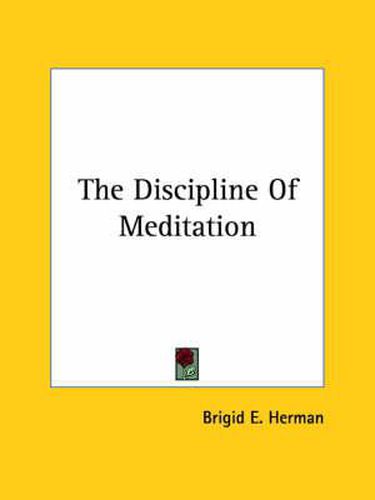 Cover image for The Discipline of Meditation