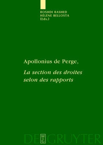 Apollonius de Perge, La section des droites selon des rapports