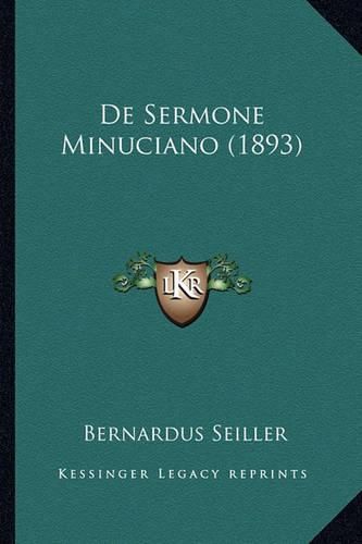 Cover image for de Sermone Minuciano (1893)