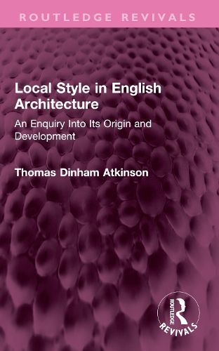 Cover image for Local Style in English Architecture
