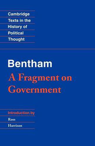 Cover image for Bentham: A Fragment on Government