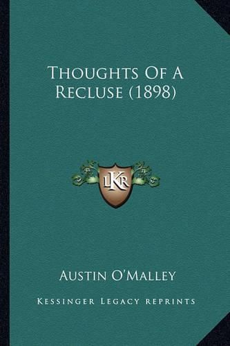 Cover image for Thoughts of a Recluse (1898)