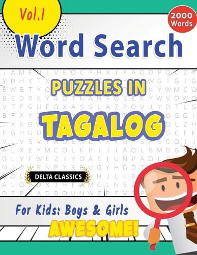 Cover image for Word Search Puzzles in Tagalog for Kids