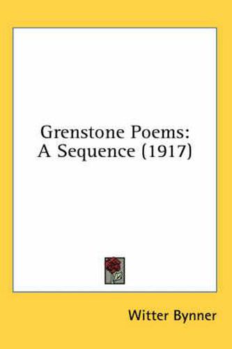 Cover image for Grenstone Poems: A Sequence (1917)