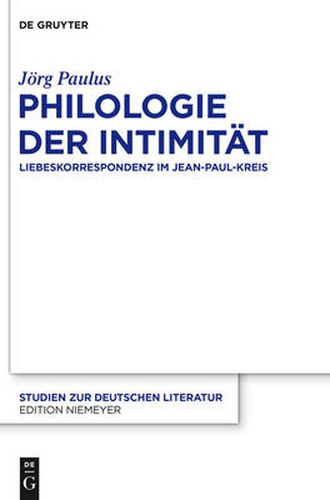 Cover image for Philologie der Intimitat