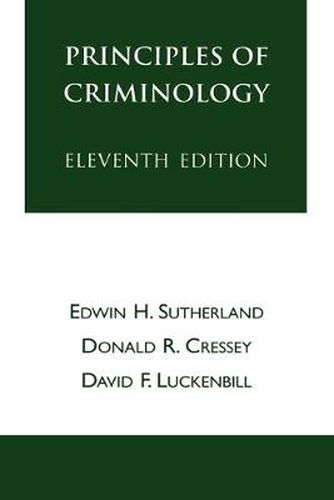 Cover image for Principles of Criminology