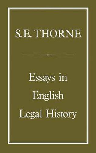 Cover image for Essays in English Legal History