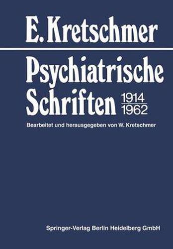 Cover image for Psychiatrische Schriften 1914-1962