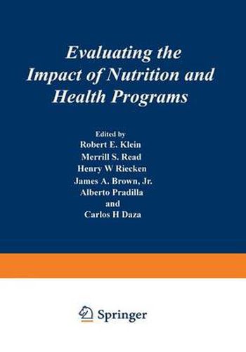 Cover image for Evaluating the Impact of Nutrition and Health Programs