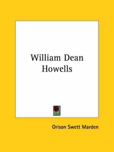 Cover image for William Dean Howells