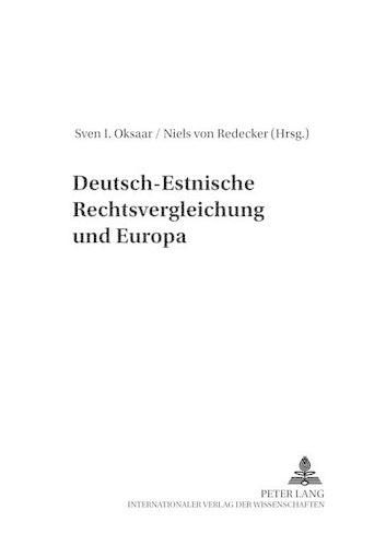 Cover image for Deutsch-Estnische Rechtsvergleichung Und Europa