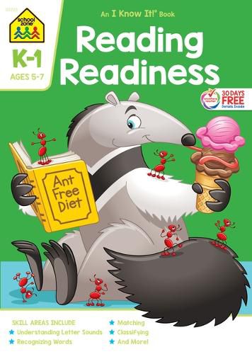 Cover image for School Zone Reading Readiness Grades K-1 Workbook