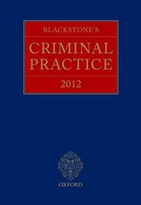 Cover image for Blackstone's Criminal Practice