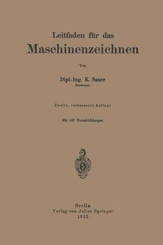 Cover image for Leitfaden Fur Das Maschinenzeichnen