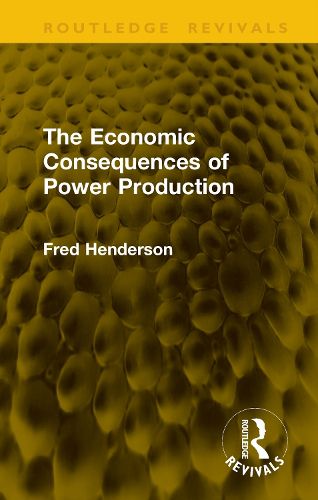 Cover image for The Economic Consequences of Power Production