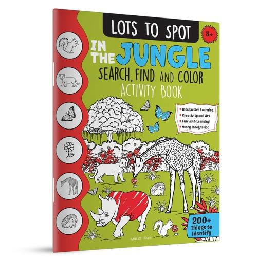Cover image for Spot the Hidden coloring activity Book In the Jungle (Edition1)