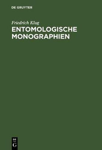 Cover image for Entomologische Monographien