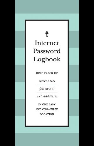 Cover image for Internet Password Logbook (Black Leatherette): Keep track of usernames, passwords, web addresses in one easy and organized location