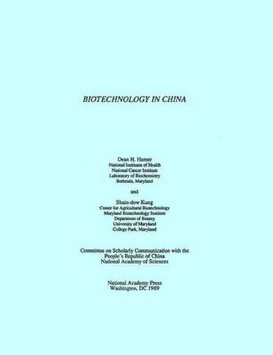 Cover image for Biotechnology in China
