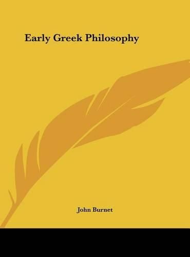 Cover image for Early Greek Philosophy