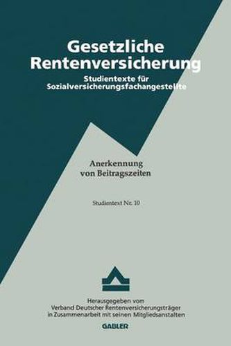 Cover image for Anerkennung Von Beitragszeiten