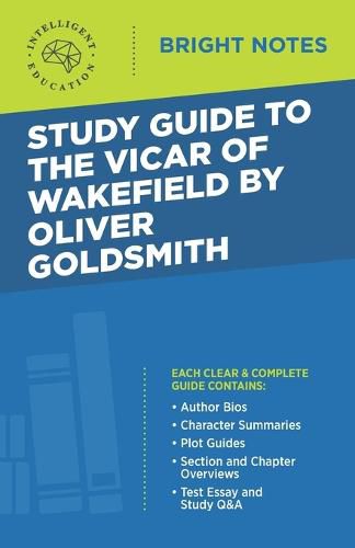 Cover image for Study Guide to The Vicar of Wakefield by Oliver Goldsmith