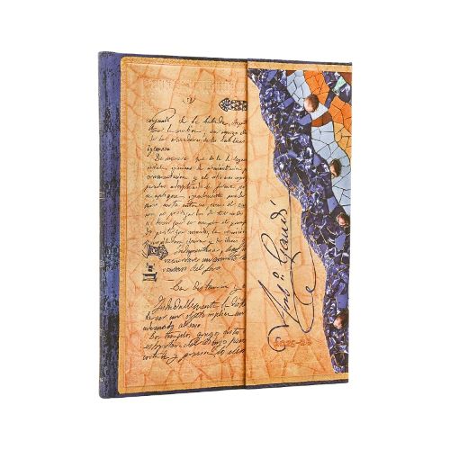 Cover image for 2026 Gaudi, The Manuscript of Reus (Embellished Manuscripts Collection) Ultra 18-month Vertical Hardcover Flexi Dayplanner 2025-2026 (Wrap Closure)