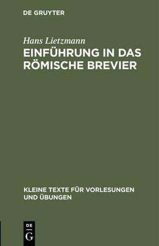 Einfuhrung in das roemische Brevier